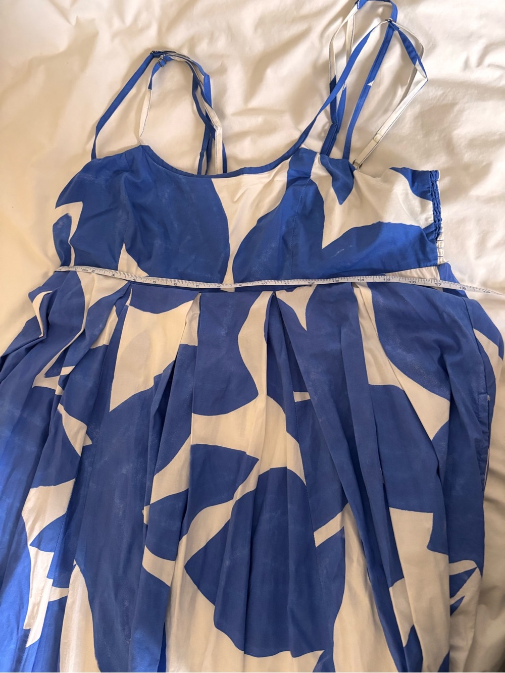 Anthropologie Blue and White Floral Maxi Dress - Picture 7 of 7